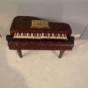 Vintage 1930’s  Bouton Novelty Wood Piano Mini Perfumes - Lilac & Gardenia